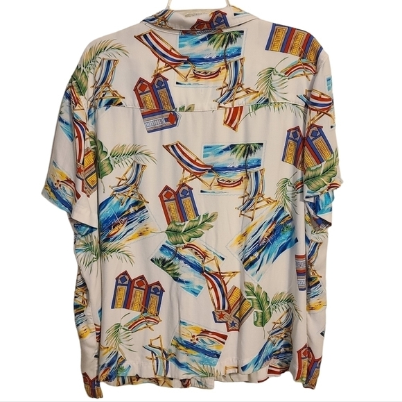 Caribbean Joe Women's | White Rayon Vacation Button Down Shirt (Size 2X) - Picture 13 of 13